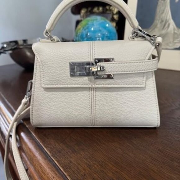 🆕Jw Pei Women White Vegan Leather Imported Elegant Sustainable Top Handle Bag - Picture 2 of 8